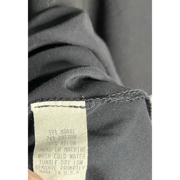 ANZEVINO AND FLORENCE Women's Black Knit Silky Pocketed Dress Small - Picture 5 of 6